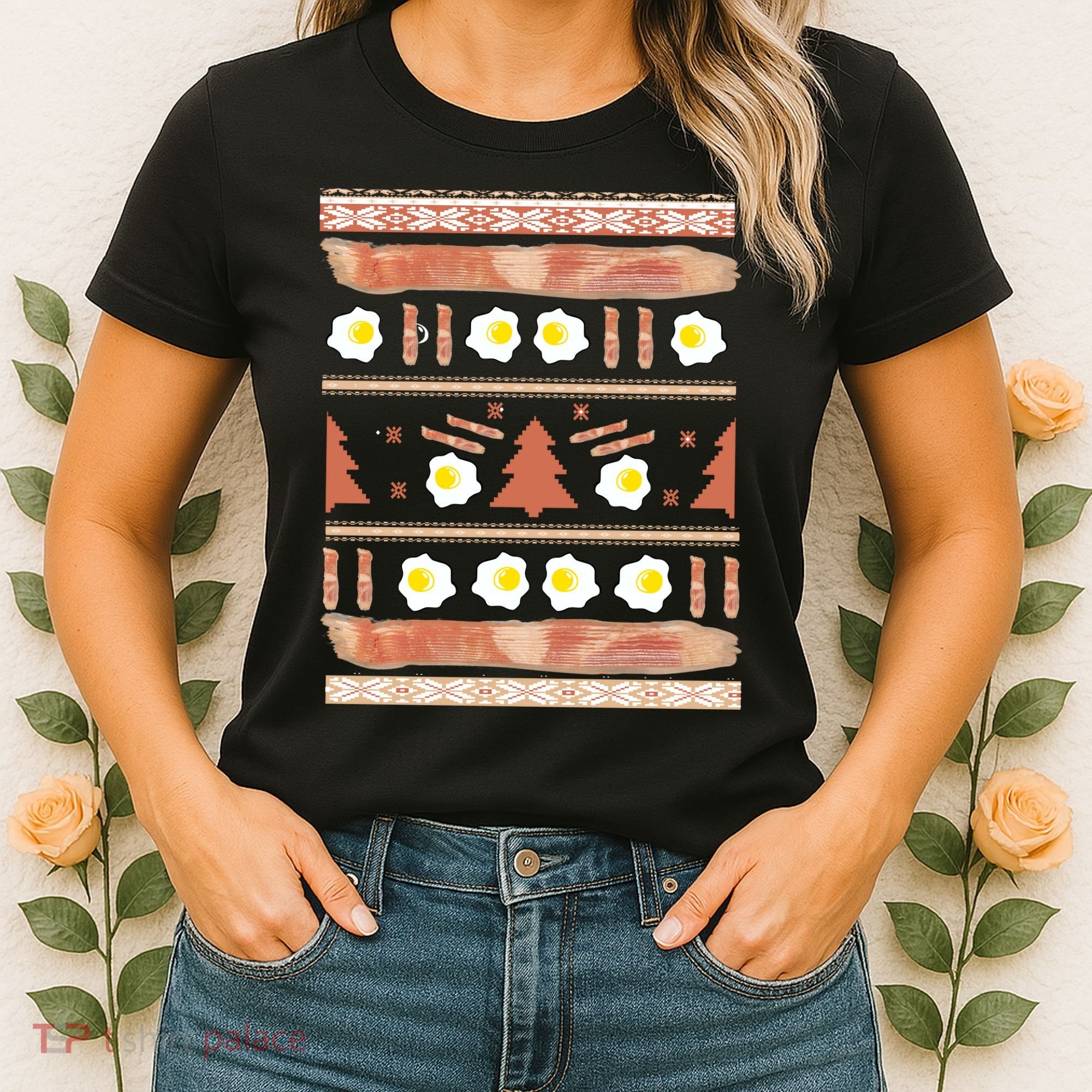 Ugly Bacon And Eggs Christmas Sweater Women's T-Shirt