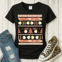 Ugly Bacon And Eggs Christmas Sweater Women's T-Shirt thumb 3