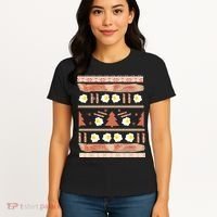 Ugly Bacon And Eggs Christmas Sweater Women's T-Shirt thumb 4