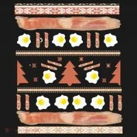 Ugly Bacon And Eggs Christmas Sweater Women's T-Shirt thumb 6