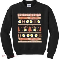 Ugly Bacon And Eggs Christmas Sweater Kids Sweatshirt thumb 0
