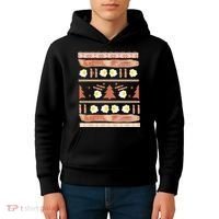 Ugly Bacon And Eggs Christmas Sweater Kids Hoodie thumb 4