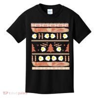 Ugly Bacon And Eggs Christmas Sweater Kids T-Shirt thumb 0