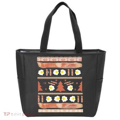 Ugly Bacon And Eggs Christmas Sweater Tote Bag