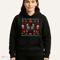 Ugly Cat Christmas Sweater 8 Bit Hoodie thumb 5