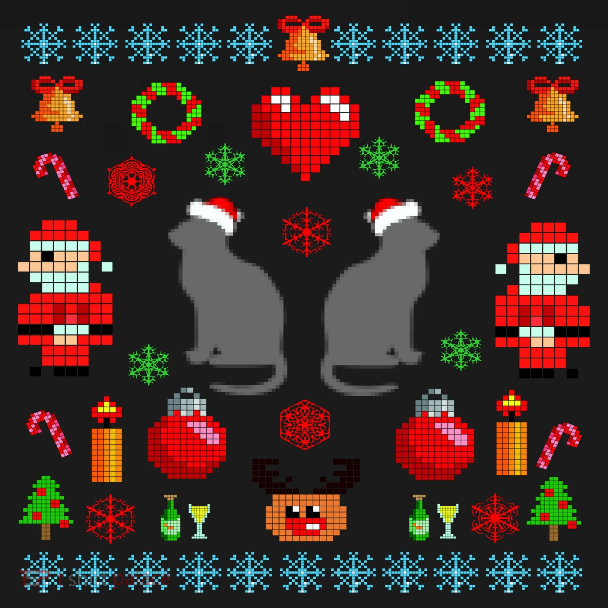 Ugly Cat Christmas Sweater 8 Bit Sweatshirt