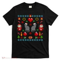 Ugly Cat Christmas Sweater 8 Bit T-Shirt thumb 0