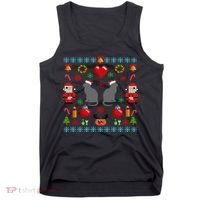 Ugly Cat Christmas Sweater 8 Bit Tank Top thumb 0
