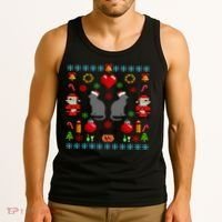 Ugly Cat Christmas Sweater 8 Bit Tank Top thumb 3