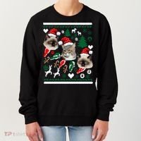 Ugly Cat Christmas Sweatshirt Sweater Women's Sweatshirt thumb 0