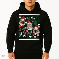 Ugly Cat Christmas Sweatshirt Sweater Hoodie thumb 2