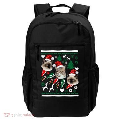 Ugly Cat Christmas Sweatshirt Sweater Backpack