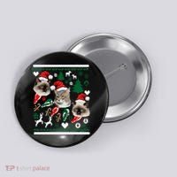 Ugly Cat Christmas Sweatshirt Sweater Button thumb 0
