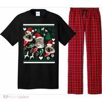 Ugly Cat Christmas Sweatshirt Sweater Pajama Set thumb 0
