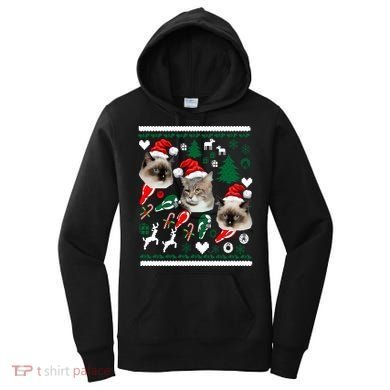 Ugly Cat Christmas Sweatshirt Sweater Women's Hoodie