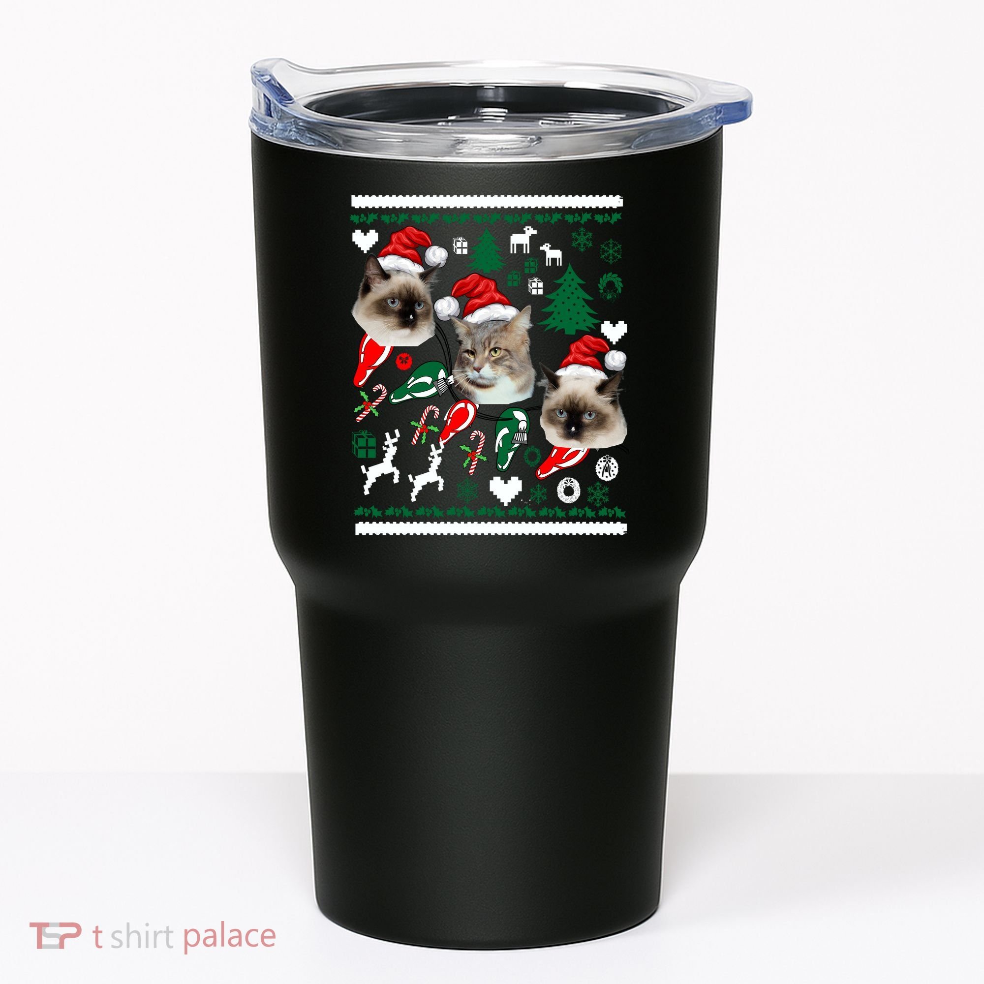 Ugly Cat Christmas Sweatshirt Sweater Tumbler