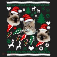 Ugly Cat Christmas Sweatshirt Sweater Tumbler thumb 3