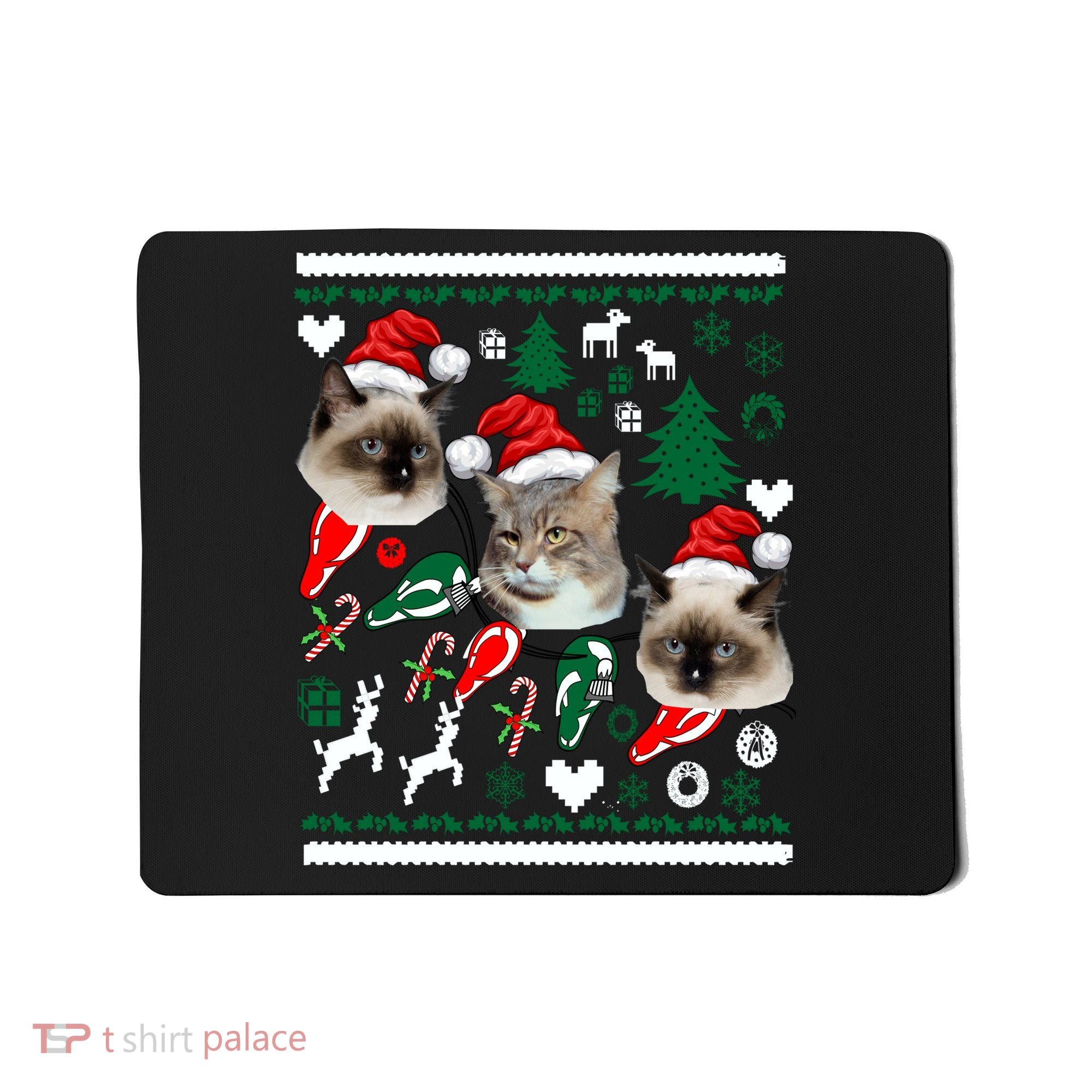 Ugly Cat Christmas Sweatshirt Sweater Mousepad