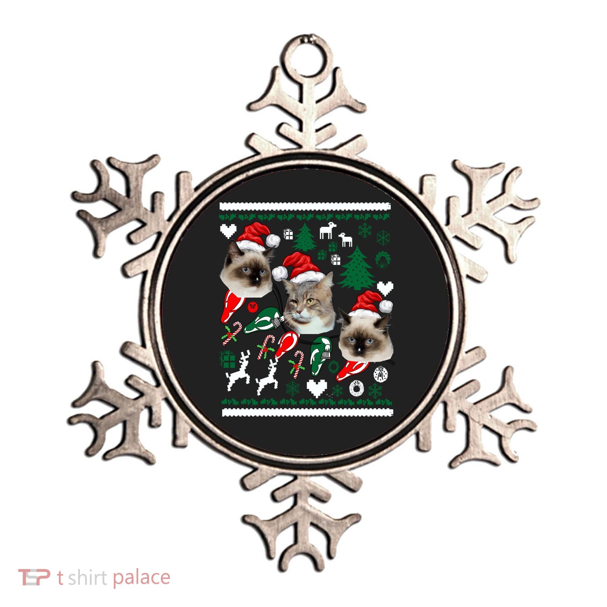 Ugly Cat Christmas Sweatshirt Sweater Ornament
