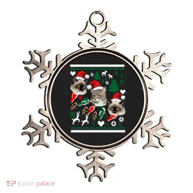 Ugly Cat Christmas Sweatshirt Sweater Ornament