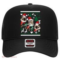 Ugly Cat Christmas Sweatshirt Sweater Hat thumb 0