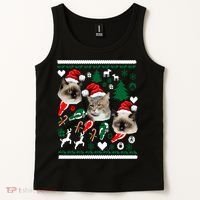 Ugly Cat Christmas Sweatshirt Sweater Tank Top thumb 2