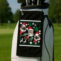 Ugly Cat Christmas Sweatshirt Sweater Golf Towel thumb 2