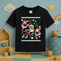 Ugly Cat Christmas Sweatshirt Sweater Toddler T-Shirt thumb 3
