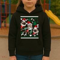 Ugly Cat Christmas Sweatshirt Sweater Kids Hoodie thumb 3
