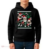 Ugly Cat Christmas Sweatshirt Sweater Kids Hoodie thumb 4