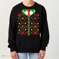 Ugly Christmas Cardigan Tie Sweater Women's Sweatshirt thumb 0