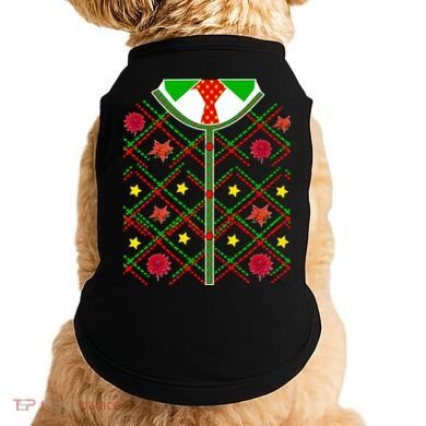 Ugly Christmas Cardigan Tie Sweater Doggie Tank