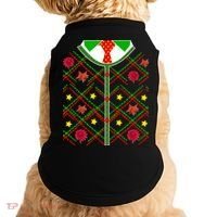 Ugly Christmas Cardigan Tie Sweater Doggie Tank thumb 0
