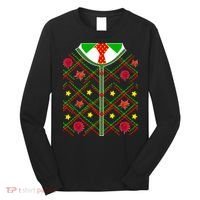 Ugly Christmas Cardigan Tie Sweater Long Sleeve Shirt thumb 0