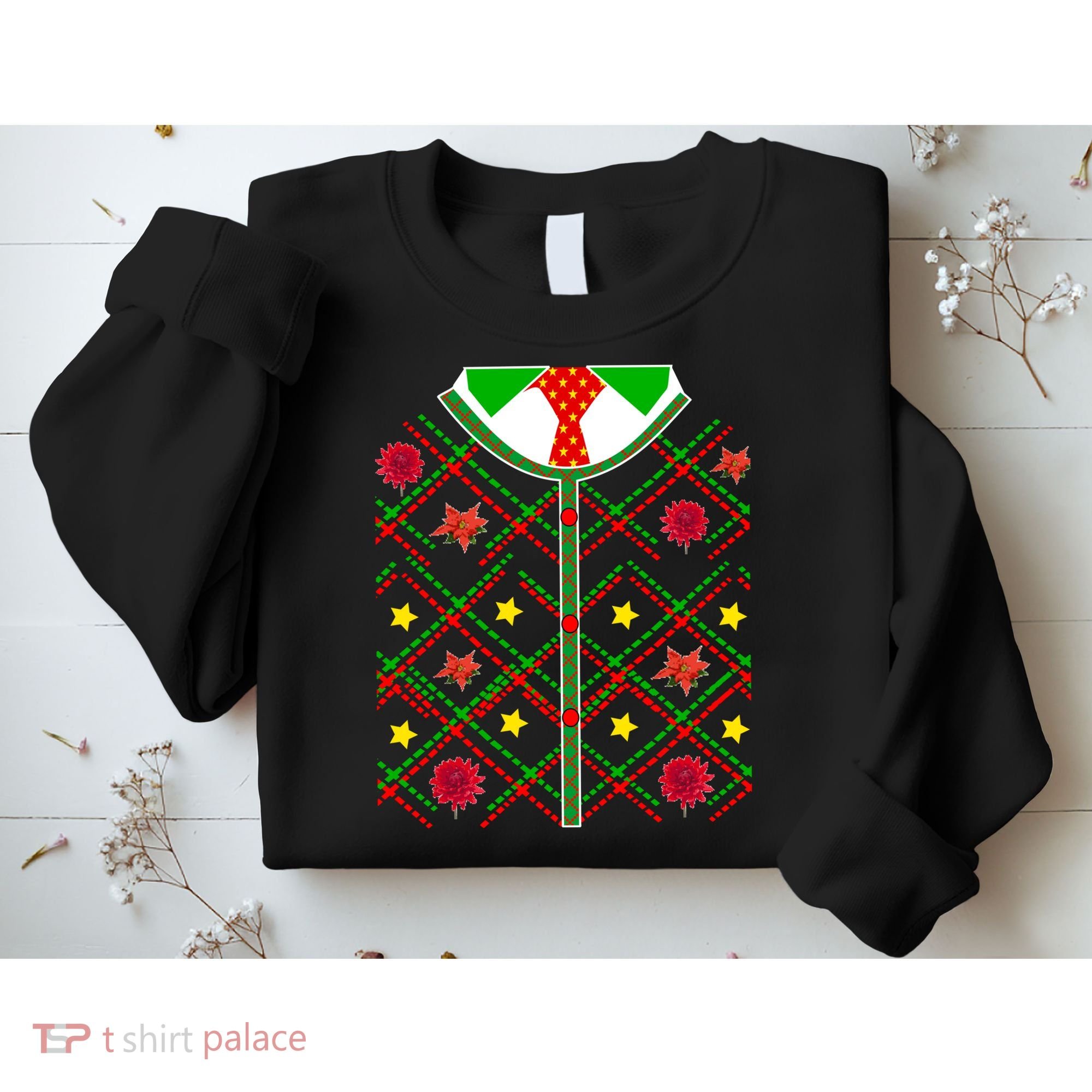 Ugly Christmas Cardigan Tie Sweater Sweatshirt