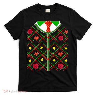 Ugly Christmas Cardigan Tie Sweater T-Shirt