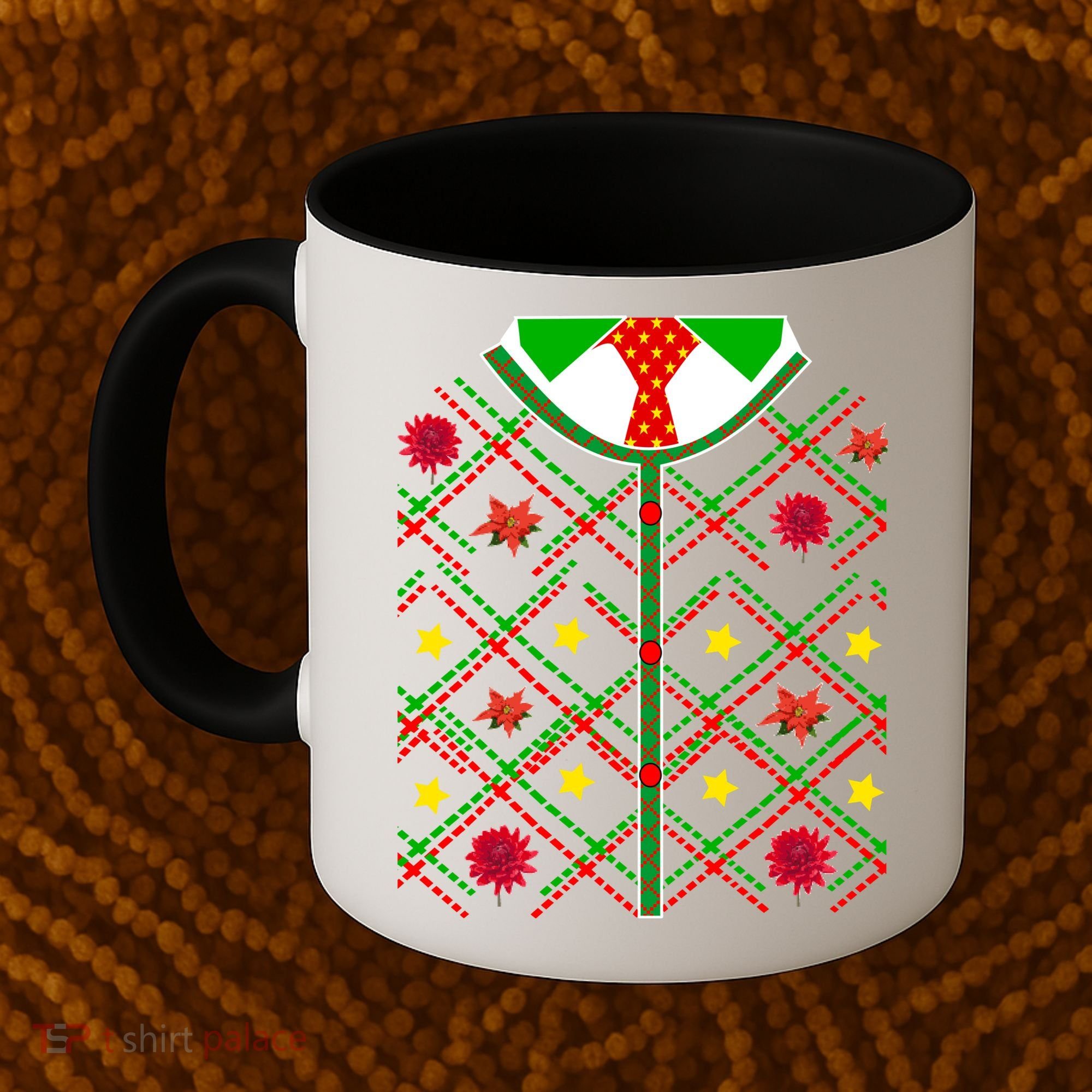 Ugly Christmas Cardigan Tie Sweater Coffee Mug