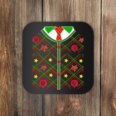 Ugly Christmas Cardigan Tie Sweater Coaster