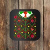 Ugly Christmas Cardigan Tie Sweater Coaster thumb 0