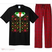 Ugly Christmas Cardigan Tie Sweater Pajama Set thumb 0
