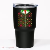 Ugly Christmas Cardigan Tie Sweater Tumbler thumb 0