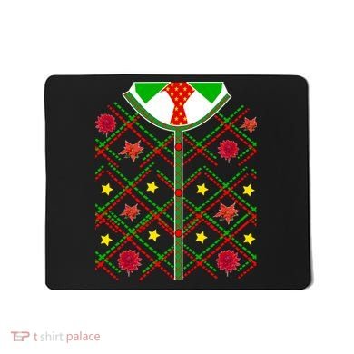 Ugly Christmas Cardigan Tie Sweater Mousepad
