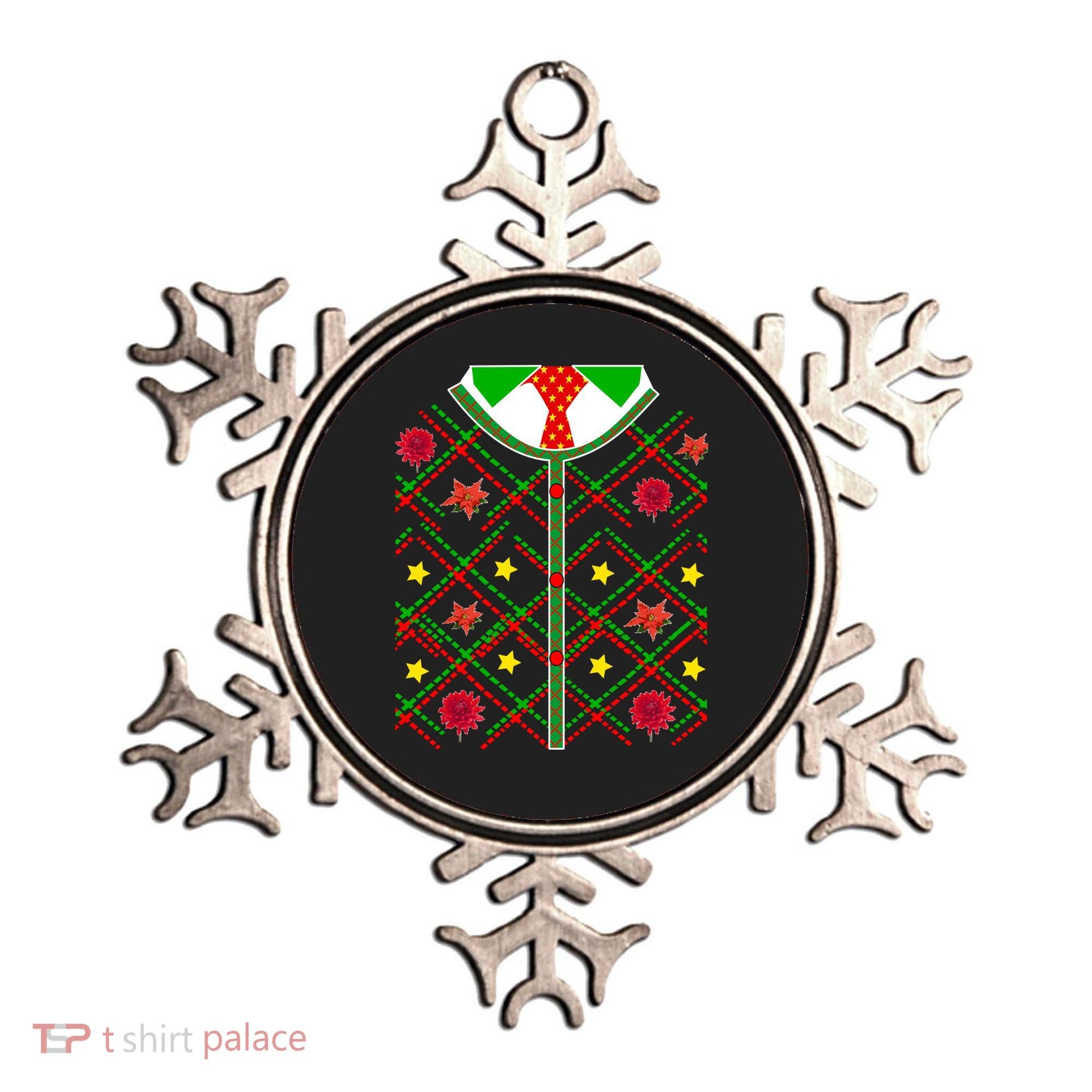 Ugly Christmas Cardigan Tie Sweater Ornament