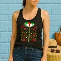 Ugly Christmas Cardigan Tie Sweater Women's Tank Top thumb 2