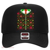 Ugly Christmas Cardigan Tie Sweater Hat thumb 0