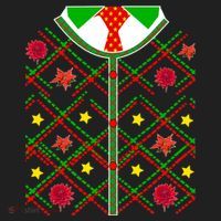 Ugly Christmas Cardigan Tie Sweater Hat thumb 2