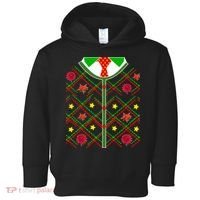 Ugly Christmas Cardigan Tie Sweater Toddler Hoodie thumb 0
