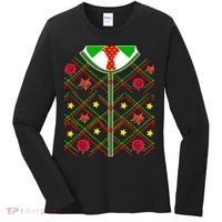 Ugly Christmas Cardigan Tie Sweater Women's Long Sleeve Shirt thumb 0