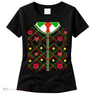 Ugly Christmas Cardigan Tie Sweater Women's T-Shirt