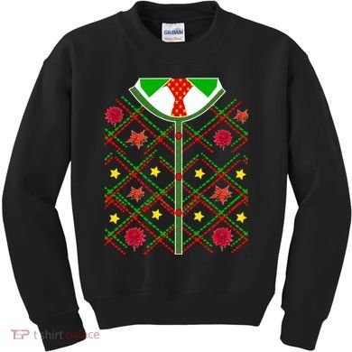 Ugly Christmas Cardigan Tie Sweater Kids Sweatshirt